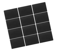 ERINGOGO Lot de 12 Étiquettes de Prix A7 Effaçables, Plastique Noir, Mini Tableau D'affichage pour Étagères Métalliques, Supports Stables pour Supermarchés et Produits en Vrac