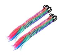 ERINGOGO Lot De 12 Extensions De Cheveux Tressées Pour Enfants Queue De Cheval Perruques Tressées Pour Petites Filles Noires Extensions De Cheveux sées Pour Enfants De