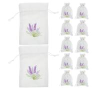 ERINGOGO Lot de 12 Sachets Vides Parfumés en Coton Naturel 10x14 Cm Cordon de Serrage, Sachets de Parfum Multifonction pour Rangement Maison, Voyage et Présents