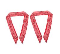 ERINGOGO Lot de 2 Bandeaux Sport à Motif Paisley, Longs et Élastiques, Serrage-tête Pirate Unisexe, Rouge, Anti-transpiration pour Fitness et Yoga