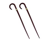 ERINGOGO Lot de 2 Cannes Miniatures Vintage en Alliage pour Maison de Poupée, Accessoires Décoratifs Halloween et Cosplay, Modèles Réduits pour Scènes Miniatures et Costumes