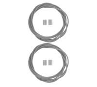 ERINGOGO Lot de 2 Cordes de Remplacement pour Filet de Basket-Ball Fil Acier 3 MM Enduit Solide Corde Résistante pour Panier de Basket Intérieur et Extérieur Réparation Filet de Basket