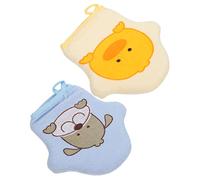 ERINGOGO Lot De 2 Éponges De Bain Pour Bébé Brosses De Bain Douces En Coton Serviettes Exfoliantes Pour Garçon Et Filles à Voyage