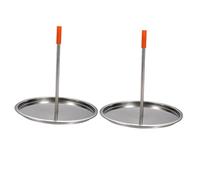 ERINGOGO Lot De 2 Grilles De Rôtissoire Verticales en INOX pour Barbecue Extérieur, Support Debout pour Poulet Et Dinde, Plateau Collecteur De Graisse, Accessoire La Cuisine Camping Et Grillades