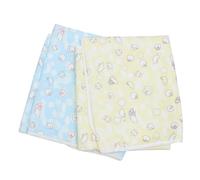 ERINGOGO Lot de 2 Matelas à Changer Imperméables et Lavables pour Bébé 70 X 90 Cm, Coussin Absorbant Motifs Dauphins Bleu et Jaune, pour Nouveau-nés, Nourrissons et Voyage