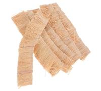 ERINGOGO Lot de 2 Mini Toits de Chaume Artificiel 4X20 CM, Paille Naturelle Miniature Écologique, Matériau de Toiture pour Diorama, Maison de Poupée et Jardin Féerique, Décor DIY