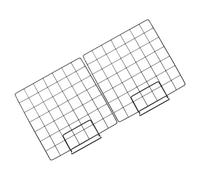 ERINGOGO Lot de 2 Panneaux Muraux en Maille Métallique Noire 35X35 CM Base Petite Noire Présentoir à Ornements Polyvalent pour Photos et Bijoux Grille Exposition pour Décoration