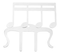 ERINGOGO Lot de 2 Pinces à Notes de Musique en Métal Argenté, Modèle M Creux et Plein, pour Partitions de Piano et Guitare, Porte-pages Robustes et Pratiques pour Pupitres, Accessoires