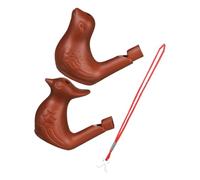 ERINGOGO Lot de 2 Sifflets à Eau en Céramique Zisha pour Garçon et Filles - Modèle Pie sans Corde et Paon Corde - Musical Éducatif, Flûte D'oiseau, Présent Amusant pour Fêtes