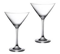 ERINGOGO Lot de 2 Verres à Cocktail Martini Triangulaires 200 Ml en Verre Transparent, Gobelets à Boire pour Bar, Fêtes et Soirées, Adaptés pour Whisky, Vin et Margarita