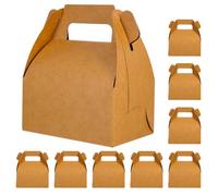 ERINGOGO Lot de 20 Boîtes à Friandises en Papier Kraft Naturel Petites Boîtes D’Emballage Alimentaire Résistantes pour Snacks et Présents Emballage Écologique pour Fêtes et Restauration
