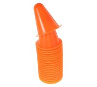 ERINGOGO Lot de 20 Cônes De Signalisation pour Patins À roulettes Souples pour Adultes Petits Blocs De Route Cônes De Signalisation Universels Coupe-Vent en Plastique Orange