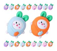 ERINGOGO Lot de 20 Gommes Détachables de Carotte Colorées, Gomme Souple pour Crayons et Crayons de Couleur, Fournitures Scolaires Amusantes pour Garçon et Filles, Couleur Aléatoire