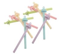 ERINGOGO Lot de 20 Perchoirs Horizontaux en Plastique Couleur Macaron pour Cage à Oiseaux Perchoirs pour Perruches et Perroquets Support Confortable avec Fixation à Pince Accessoire