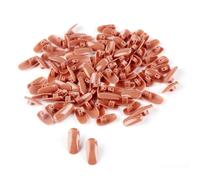 ERINGOGO Lot De 200 Faux Ongles Artificiels Autocollants 100 Pcs Par Sachet En Plastique Résistant Pour Entraînement Nail Art Débutants Et Professionnels Usage Maison Et Salon