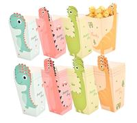 ERINGOGO Lot de 24 Boîtes à Popcorn Dinosaures en Carton 12 X 4 Modèles pour Fête D’Anniversaire Garçon et Filles Récipient à Pop-Corn et Bonbons Décorations pour Soirée Cinéma et