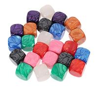 ERINGOGO Lot de 24 Dés Vierges en Acrylique Colorés Accessoires de Bricolage pour Garçon et Filles Résistants aux Chutes pour Jeux de Société et Éducation Précoce