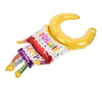 ERINGOGO Lot de 25 Serrage-Têtes Gonflables en Film Aluminium Bleu et Argenté Taille Moyenne Bandeaux D’Anniversaire Joyeux Anniversaire pour Fête D’Garçon et Filles et Décoration Ballon