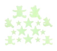 ERINGOGO Lot de 28 Autocollants Muraux Phosphorescents D’Ours Adhésifs 4 Sets pour Décoration Chambre D’Garçon et Filles Stickers Lumineux pour Plafond et Mur Accessoires Décoration