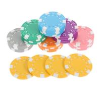 ERINGOGO Lot de 28 Jetons De Poker en Plastique pour Jeux De Société Multicolores Accessoires De Jeu pour Tournois Et Récompenses Surface Lisse