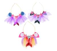 ERINGOGO Lot de 3 Bandeaux Sirène à Paillettes Garçon et Filles, Taille Unique, Couleurs Or Rose/rouge Doré/bleu Doré, Bandeaux Coiffure Fête Plage Étoiles de Mer, Accessoires Cheveux