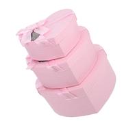 ERINGOGO Lot de 3 Boîtes Présents de Cœur Rose, Tailles Petite, Moyenne et Grosse, en Papier Solide, avec Couvercle, pour Emballage de Bonbons, Panier Saint-valentin et Boîte Anniversaire