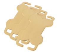 ERINGOGO Lot de 3 Médailles D’Identification pour Chiens en Acier Inoxydable Forme Os Finition Miroir Dorée Étiquettes Vierges Personnalisables pour Colliers et Harnais Accessoires