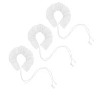 ERINGOGO Lot de 3 Mini Colliers Vintage pour Poupées 10-15 CM en Coton Blanc Pur Accessoires de Déguisement Doux et Légers Décorations pour Travaux Manuels et Collection