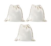 ERINGOGO Lot de 3 Paquet en Tissu de Coton 20x25 Cm à Cordon, Pochettes de Rangement Réutilisables pour Emballage Présent, Bricolage, Fête et Organisation de Petits Objets