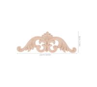 ERINGOGO Lot de 4 Appliques Décoratives en Bois Massif Sculpté Incrustations Sculptées 22X8 CM Décorations D’Angle pour Meubles Portes et Placards Stickers Muraux Bois pour Bricolage
