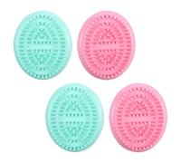 ERINGOGO Lot de 4 Brosses de Massage Corporelles et Capillaires Vertes et Roses Exfoliant Peau Masseur de Bain Multifonction pour Soin du Visage et Cuir Chevelu Spa Maison et Détente