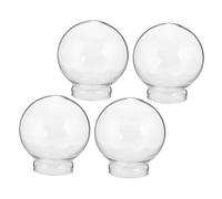 ERINGOGO Lot de 4 Cloches en Verre Transparent Ø 65 Mm X H 75 Mm, Dômes Protecteurs pour Boules à Neige, Vitrines Anti-poussière pour Boîtes à Musique et Objets Décoratifs, Accessoires