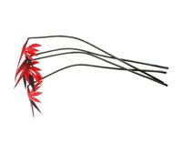 ERINGOGO Lot de 4 Fleurs Artificielles Tropicales Strelitzia Rouge Vif Grandes Tiges Réalistes en Plastique Décorations Hawaïennes pour Maison Mariage et Accessoires de Photographie