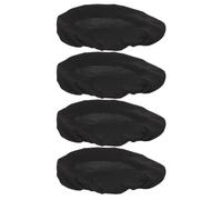 ERINGOGO Lot de 4 Housses Noires en Tissu Extensible pour Masque de Ski et Snowboard, Protège-lunettes Anti-rayures et Anti-poussière, Lavables en Machine, pour Voyage et Rangement
