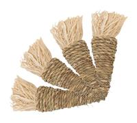 ERINGOGO Lot De 4 Jouets à Mâcher Carrotte Tressée en Herbe Aquatique, Grosse Taille, Jouets Solide pour Lapin, Cochon D’Inde Et Rongeurs, Fournitures Animalières pour Jeux Et Santé Dentaire