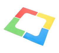 ERINGOGO Lot de 4 Marqueurs Plats en PVC pour Entraînement Tennis Marqueurs à Angle Droit Colorés Aides à L'entraînement Sportif pour Terrain Polyvalent Légers et Compacts