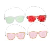 ERINGOGO Lot De 4 Masques Yeux Décoratifs En Gel Pvc, Taille Unique, Pack De Coussinets De Glace Réutilisables, Coupe-lumière Intégrale, Adaptés Aux Garçon Et Filles Pour Relaxation à La Maison Voyage