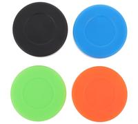 ERINGOGO Lot de 4 Palets de Hockey sur Glace en PVC Mat, Dureté Réglable, Couleurs Variées, Matériel d'Entraînement pour Roller Hockey et Sports d'Équipe en Extérieur