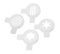 ERINGOGO Lot de 4 set de Embouts en Plastique pour Machine à Glace Bec Verseur Hexagonal Nouilles Accessoire Réutilisable pour Distribution Rapide de Crème Glacée en Restauration