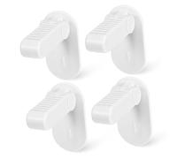 ERINGOGO Lot de 4 Verrous de Poignée de Porte Applicables en Abs Blanc, Butée de Levier Sécurisée pour Garçons, Filles et Animaux, Protection Adhésive Sécurité la Maison