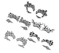 ERINGOGO Lot de 5 Autocollants pour Eye-Liner en Dentelle Ajourée Style Découpe Papier Motifs Variés Autocollants Visage Cosplay Bals Masqués et Fêtes Costumées