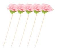 ERINGOGO Lot de 5 Bâtonnets Diffuseurs D’Arômes Floraux en Rotin Tiges Parfumées sans Feu Couleur Rose Recharge pour Diffuseur D’Huiles Essentielles Accessoires Aromathérapie pour