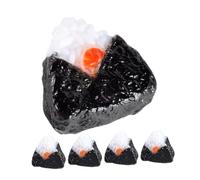 ERINGOGO Lot De 5 Mini-Boules De Riz Imitation Sushi Décoration pour Maison De Poupée Miniatures Japonaises Nourriture Miniature pour Maison De Poupée Mini- Nourriture Miniature