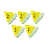 ERINGOGO Lot De 5 Mini-Décorations Réalistes en Forme De Pastèque pour Maison De Poupée Accessoires Alimentaires Décoration De Simulation Mini-Fruits Tranches De Pastèque Breloques