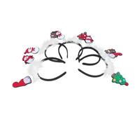ERINGOGO Lot de 5 Serrage-Têtes de Noël Décoratifs Accessoires de Coiffure Festifs Motifs Père Noël Pingouin et Renne Bandeaux Légers et Colorés et Carnaval