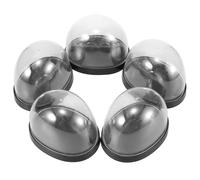 ERINGOGO Lot de 5 Sets de Cloches en Plastique Transparentes Plateau Vitrines Miniatures Anti-Poussière pour Plantes Décoration et Exposition Protection Élégante pour Micro-Paysages et