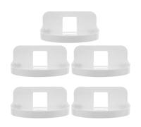 ERINGOGO Lot de 5 Supports Muraux Adhésifs pour Caméra de Sécurité, Babyphone et Haut-Parleur, Petite Étagère Flottante Blanche en Acrylique, Compacte et Polyvalente pour Chambre,
