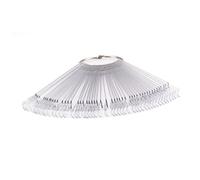 ERINGOGO Lot De 50 Présentoirs à Faux Ongles En Éventail, Transparent, Anneau Métallique, Nuancier De Vernis à Ongles Pour Extension, Gel, Acrylique, Décoration Manucure Professionnelle