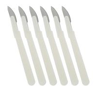 ERINGOGO Lot de 6 Couteaux Acier au Carbone Racloir, Outil Multifonction pour Scarification et Mise, Couleur Blanche, Ustensiles de Boulangerie, Baguette et Toast, Usage la Cuisine