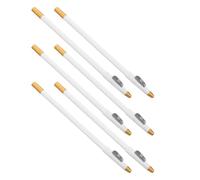 ERINGOGO Lot de 6 Crayons à Sourcils Multifonction Blancs avec Taille-Crayon Intégré Waterproof en Bois pour Maquillage Contour de Barbe et Eyeliner Usage Mobile et Précision Longue